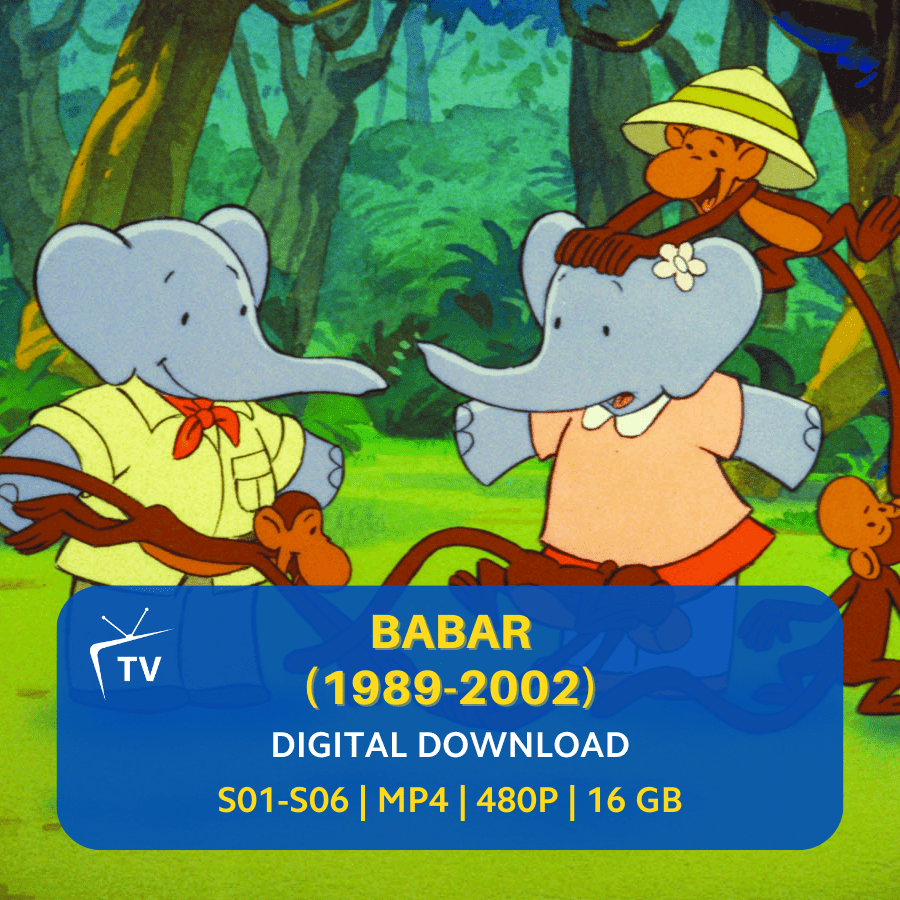 Babar 1989 Digital Series Classic Animated Elephants Childhood 