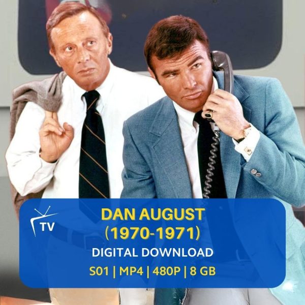 Dan August 1970 TV Series Digital Download | Burt Reynolds | 70s Crime Drama | Police Procedural | Quinn Martin Show | Complete | Instant