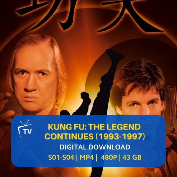 Kung Fu The Legend Continues 1993 TV Series Digital Download | David Carradine | 90s Martial Arts | Police Drama | Complete | Instant