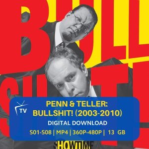 Penn & Teller Bullshit 2003 TV Series Digital Download | Showtime Series | Magic & Skepticism | Complete Show | Instant Access