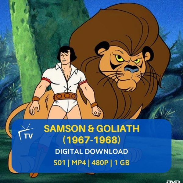 Samson & Goliath 1967 TV Series Digital Download | Hanna Barbera Show | Young Samson | Classic 60s Cartoon | Complete Series | Instant