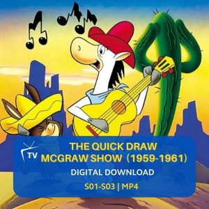 The Quick Draw McGraw Show 1959 TV Series Digital Download | Classic Hanna Barbera | Vintage Cartoon | Baba Looey | 50s Animation | Instant