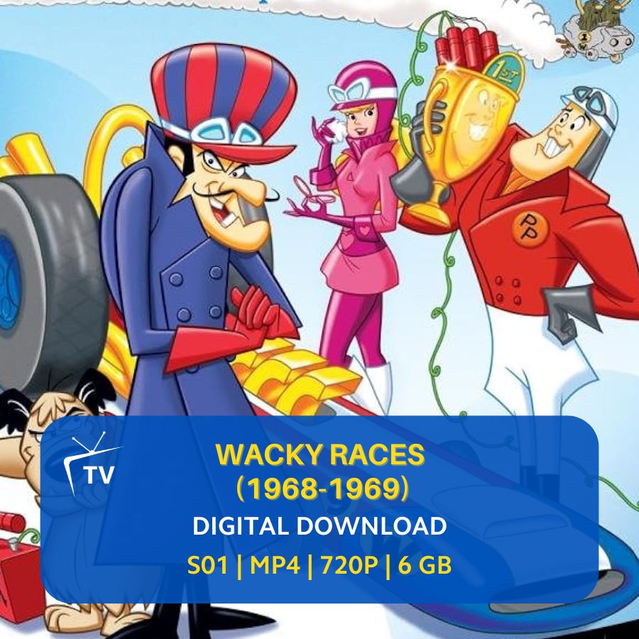 Wacky Races 1968 TV Series 60s Hanna Barbera Digital Download 